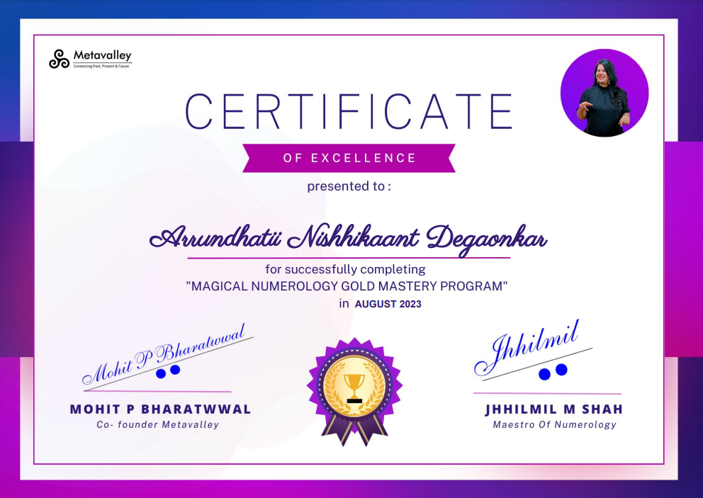 Certificate Of Excellence